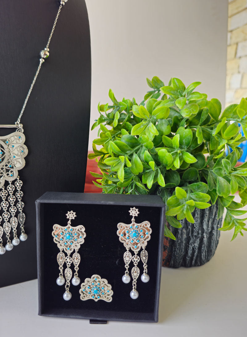 Silver Zircon Earrings