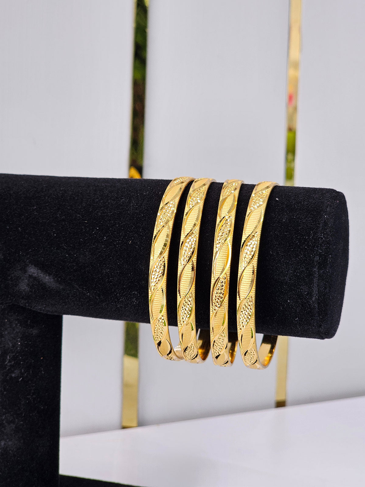 Gold Bangles - Set of 4