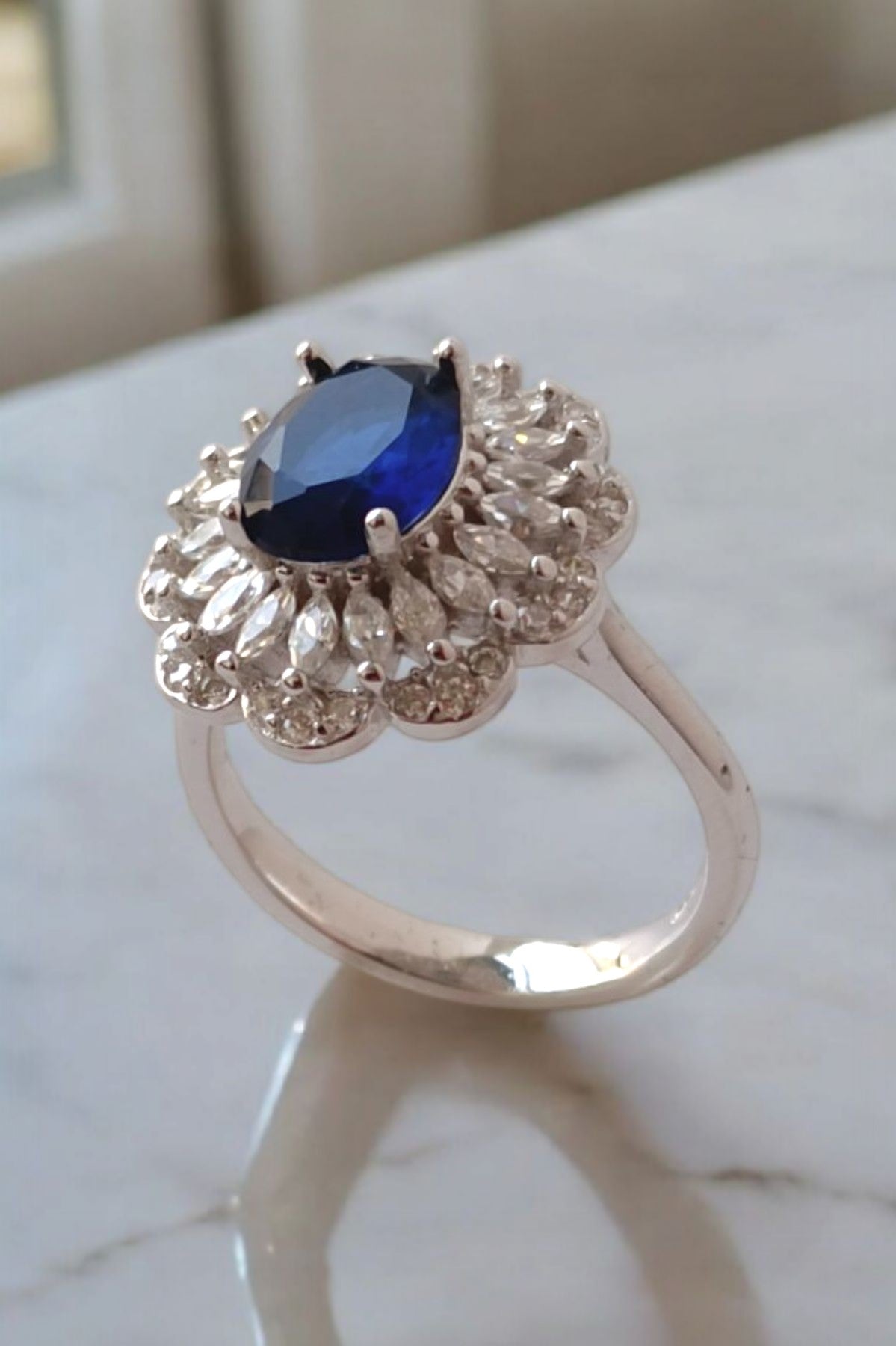 925 silver sapphire