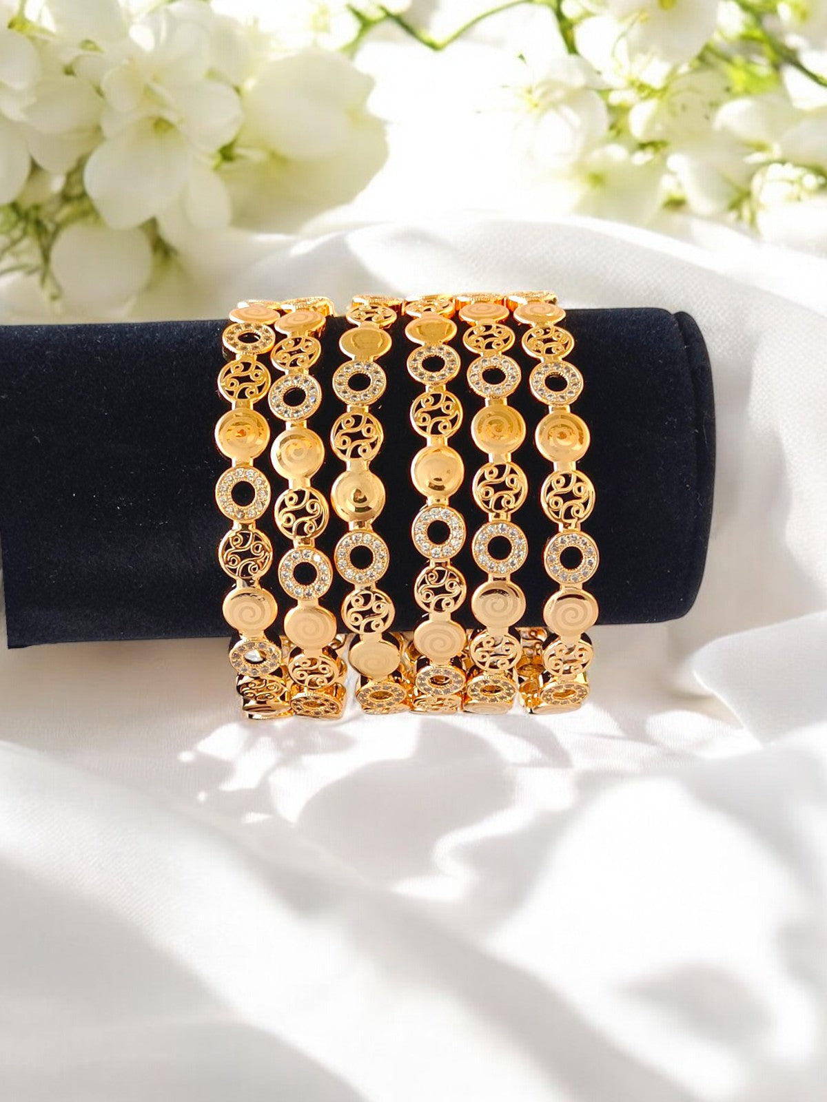 Farah Zircon studded Bangles 6 set