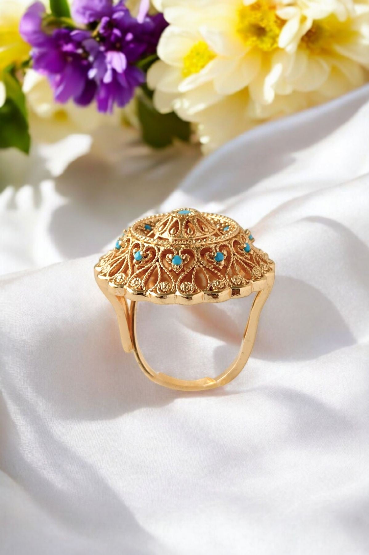 Aniya Multicolor Adjustable Ring