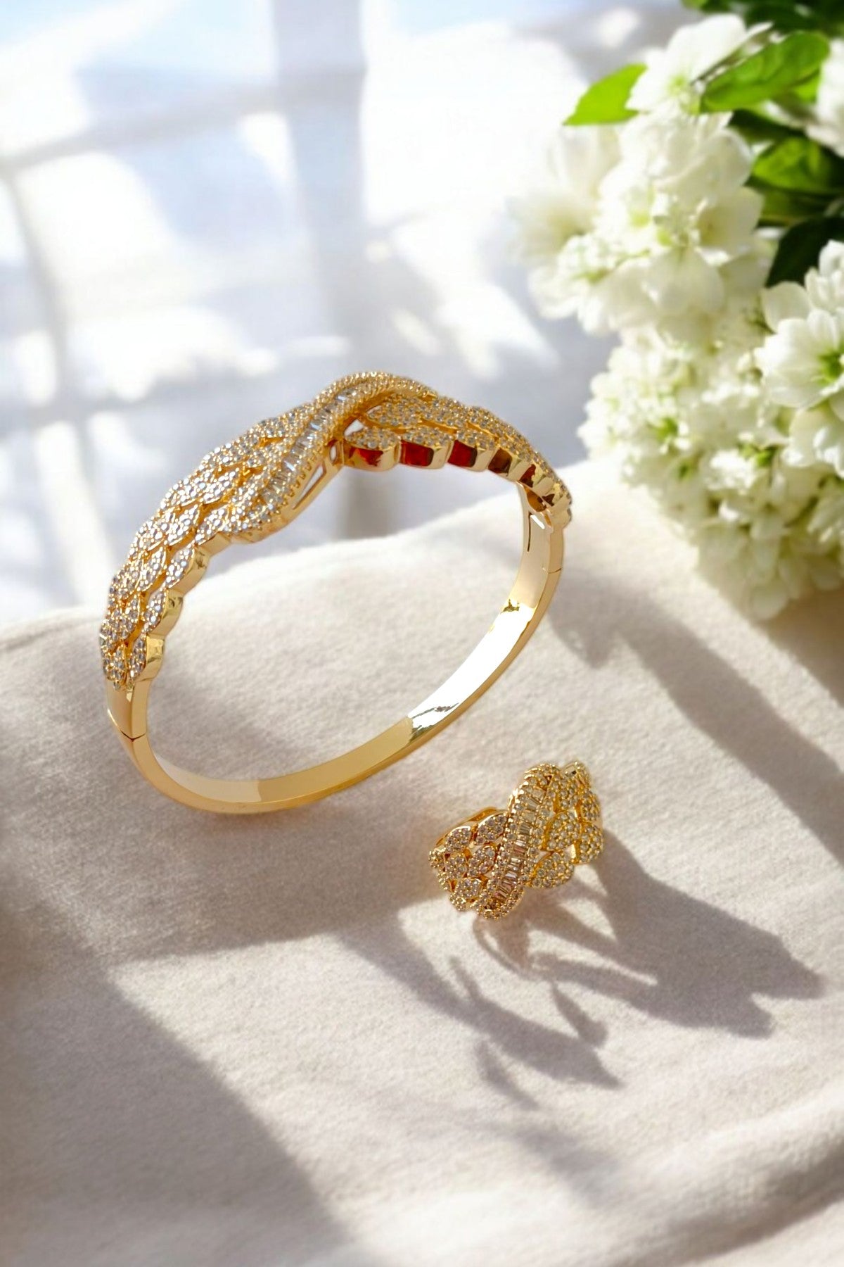 Bella cuff and ring set