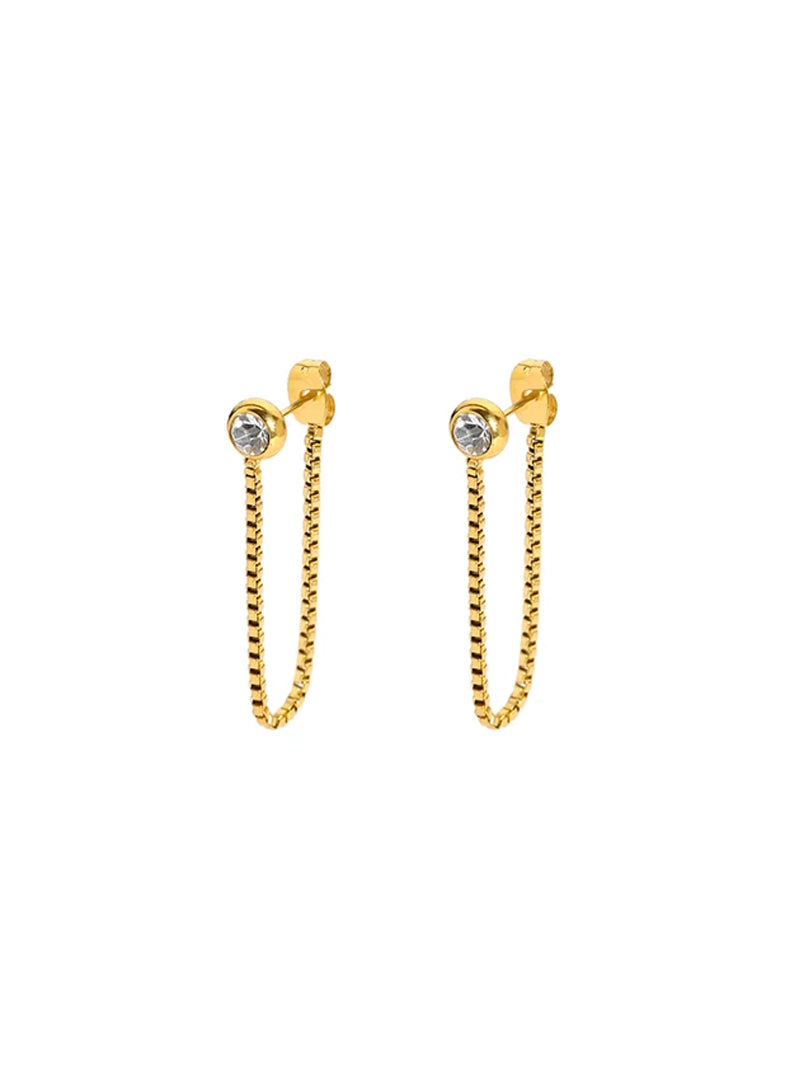 Black chain earrings