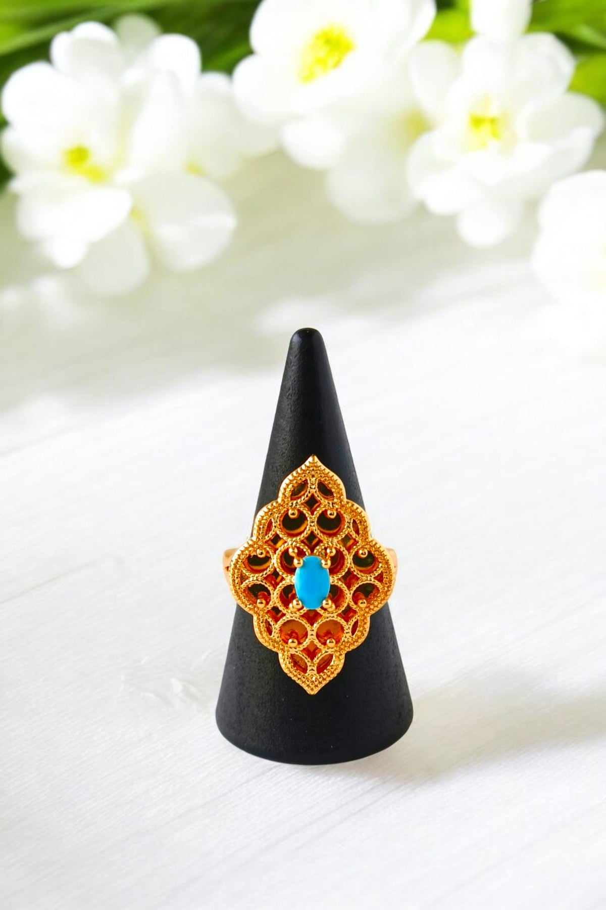 Firoza stone ring