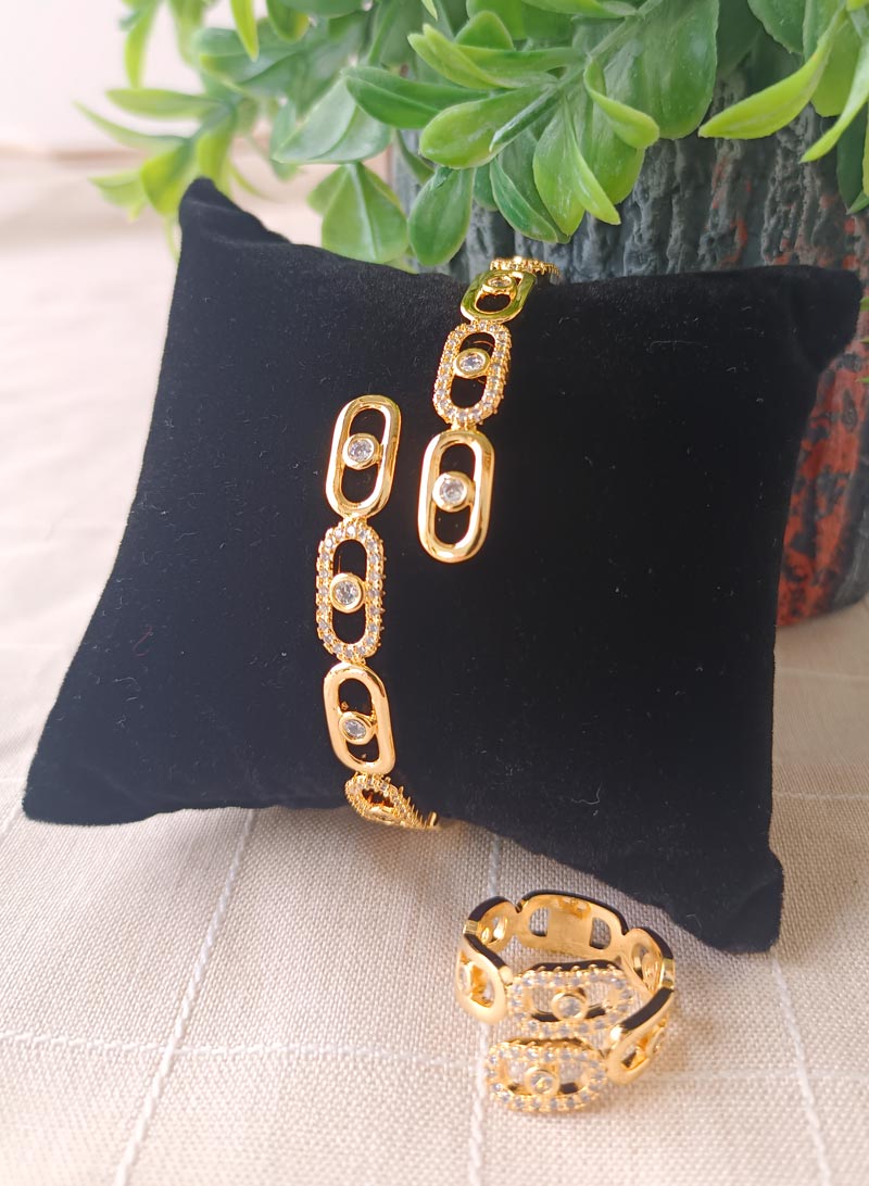 Gold charm bracelet