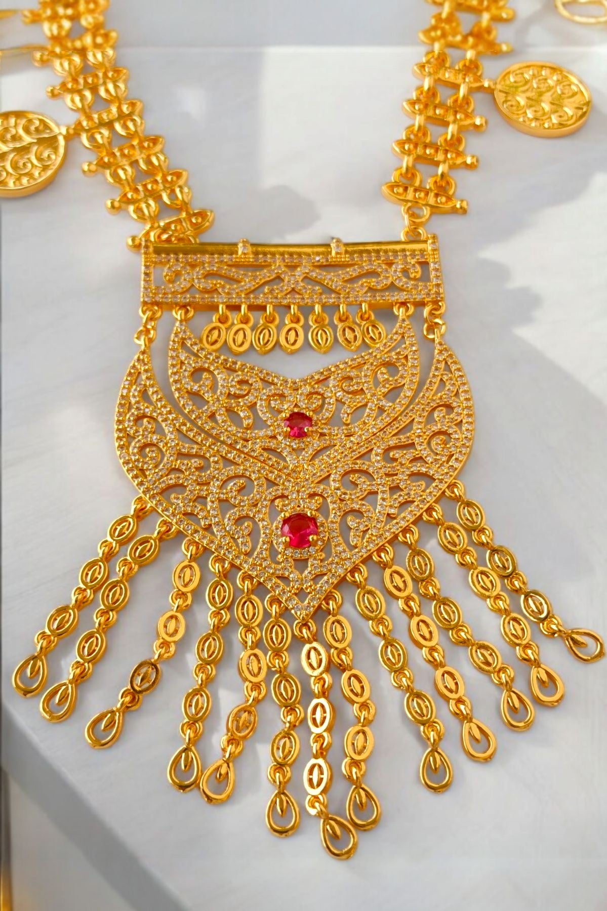 Najma Golden Long Necklace set