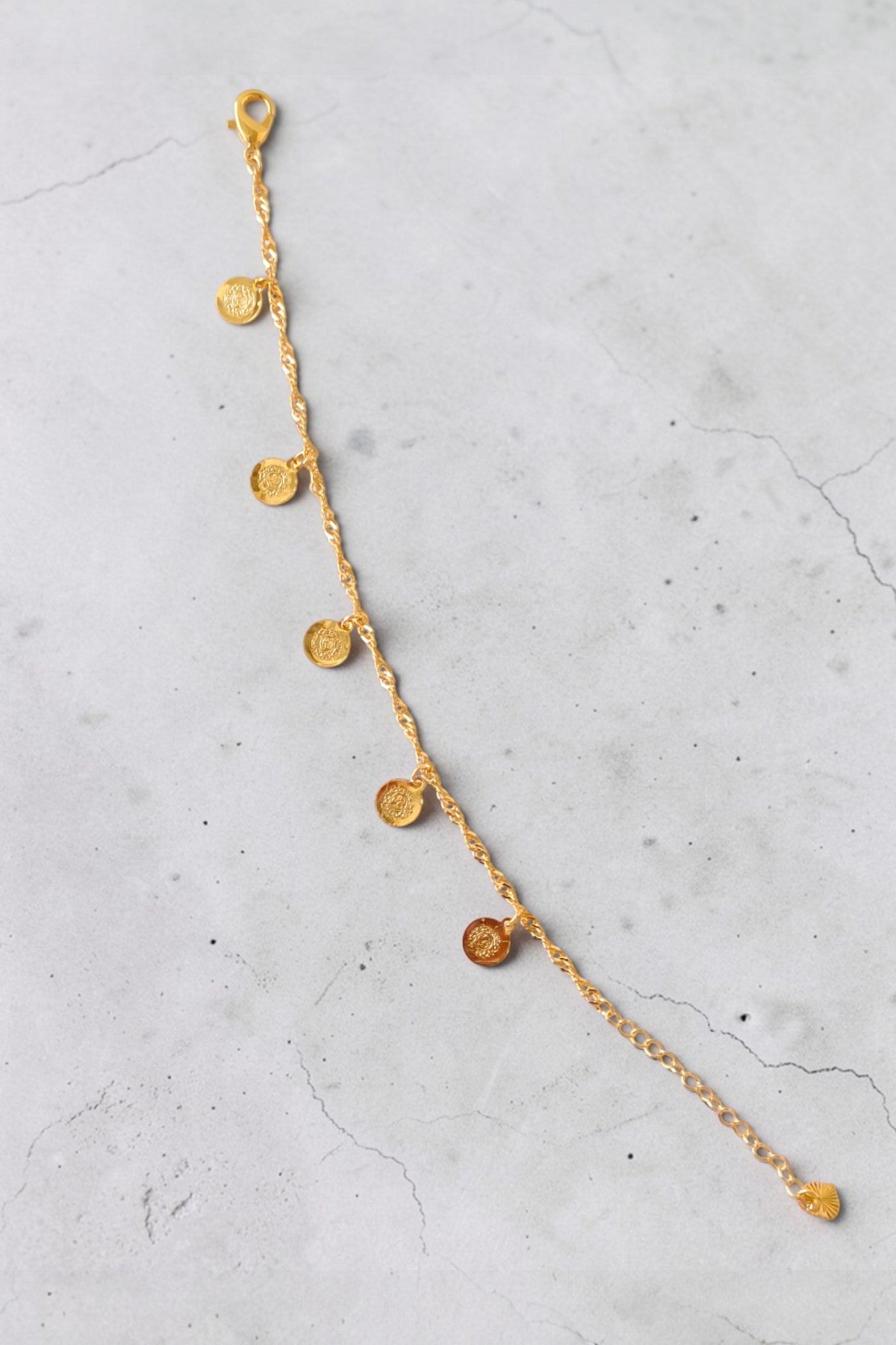 Samar Golden Charm Bracelet