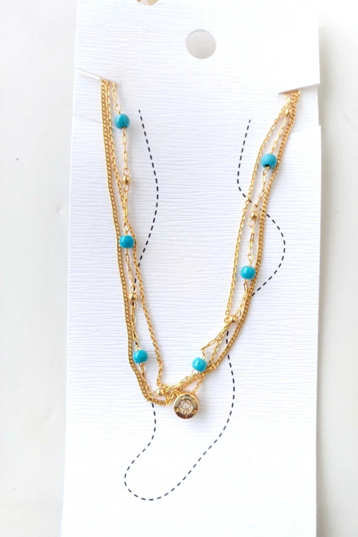 Sara Minimal Anklet in Golden
