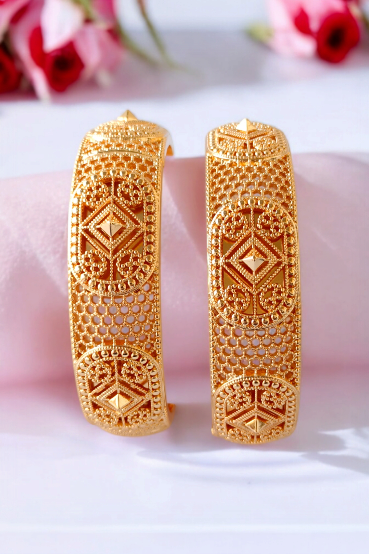 Golden Reem Traditional Bangles set 1