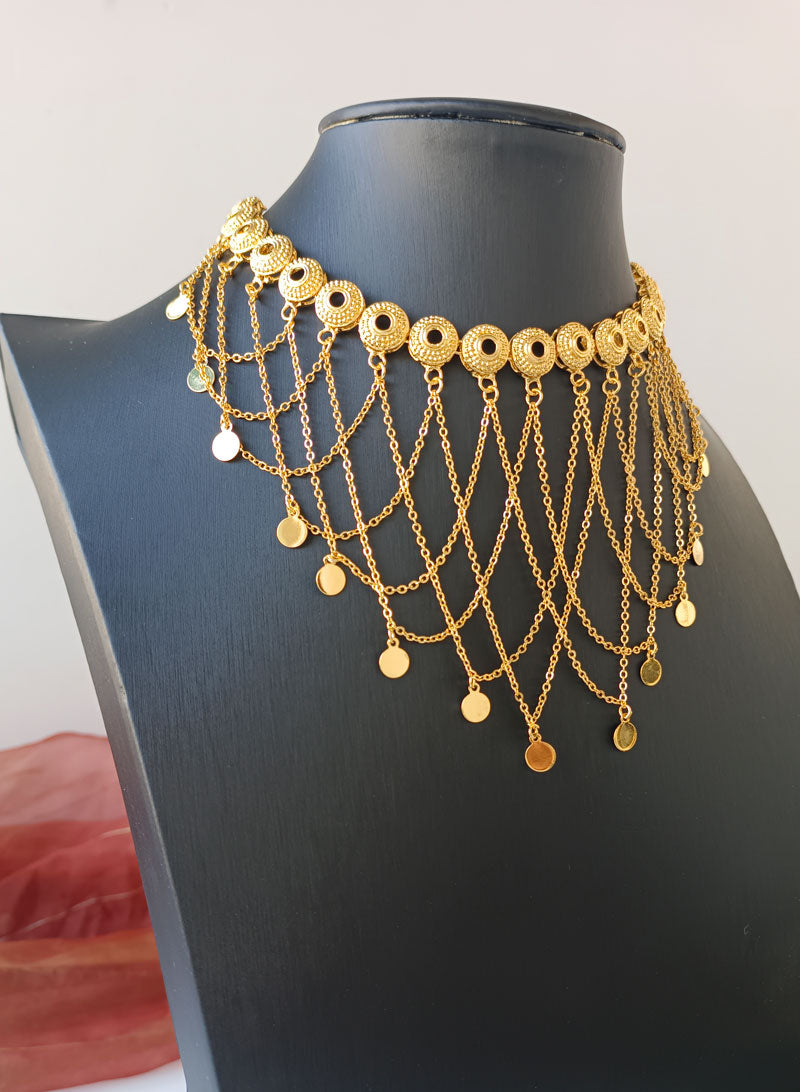 Choker style simple necklace