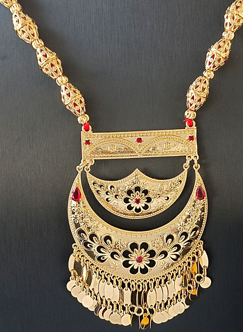 Golden Khannaka Necklace Set for women