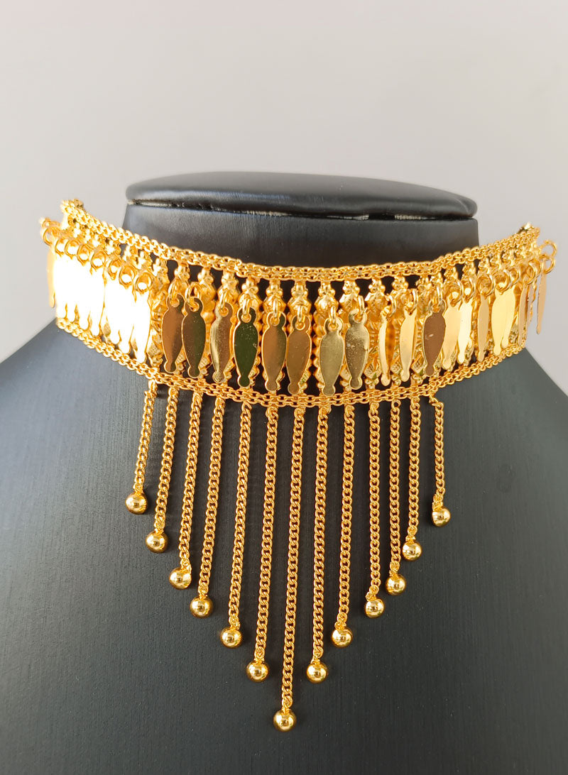 Arabian Choker Necklace with Hanging Earrings For Women