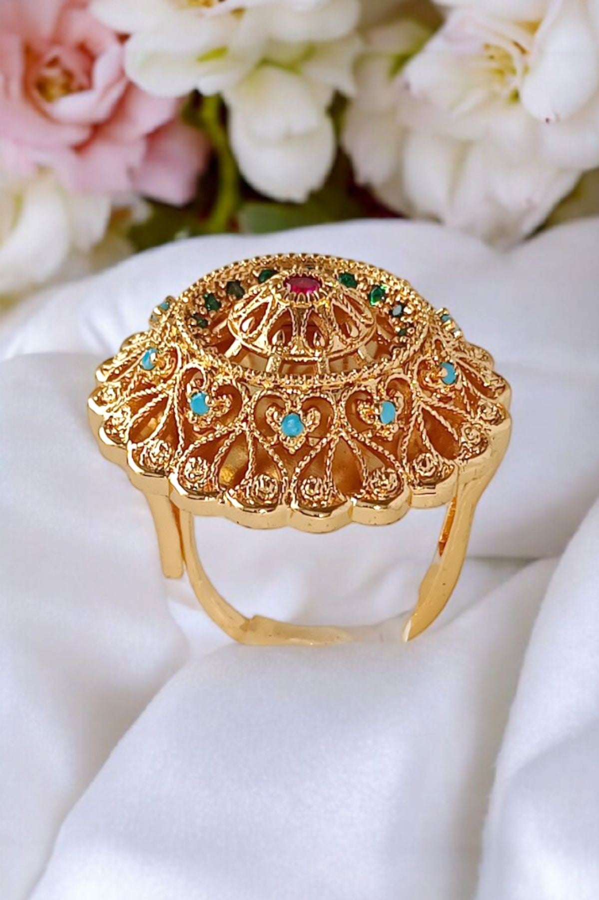 Atiya Multicolor Adjustable Ring
