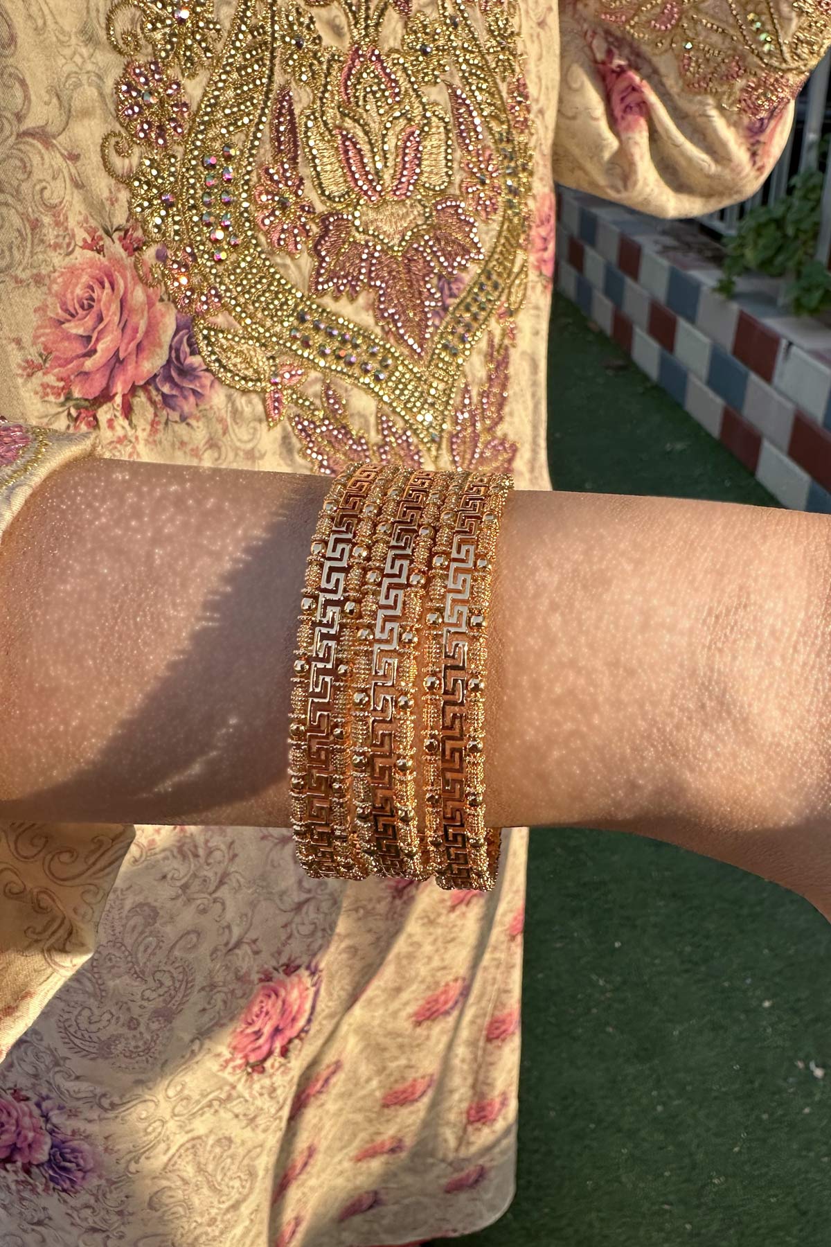 Dalia Golden Bangles Set