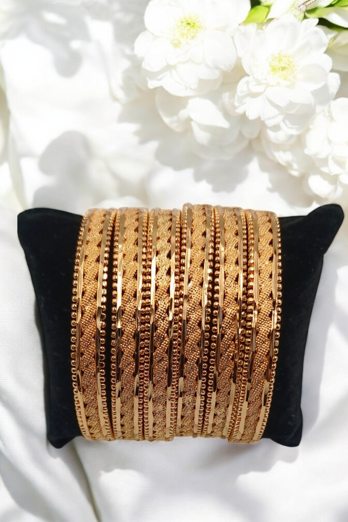 Golden Abish Bangles Set