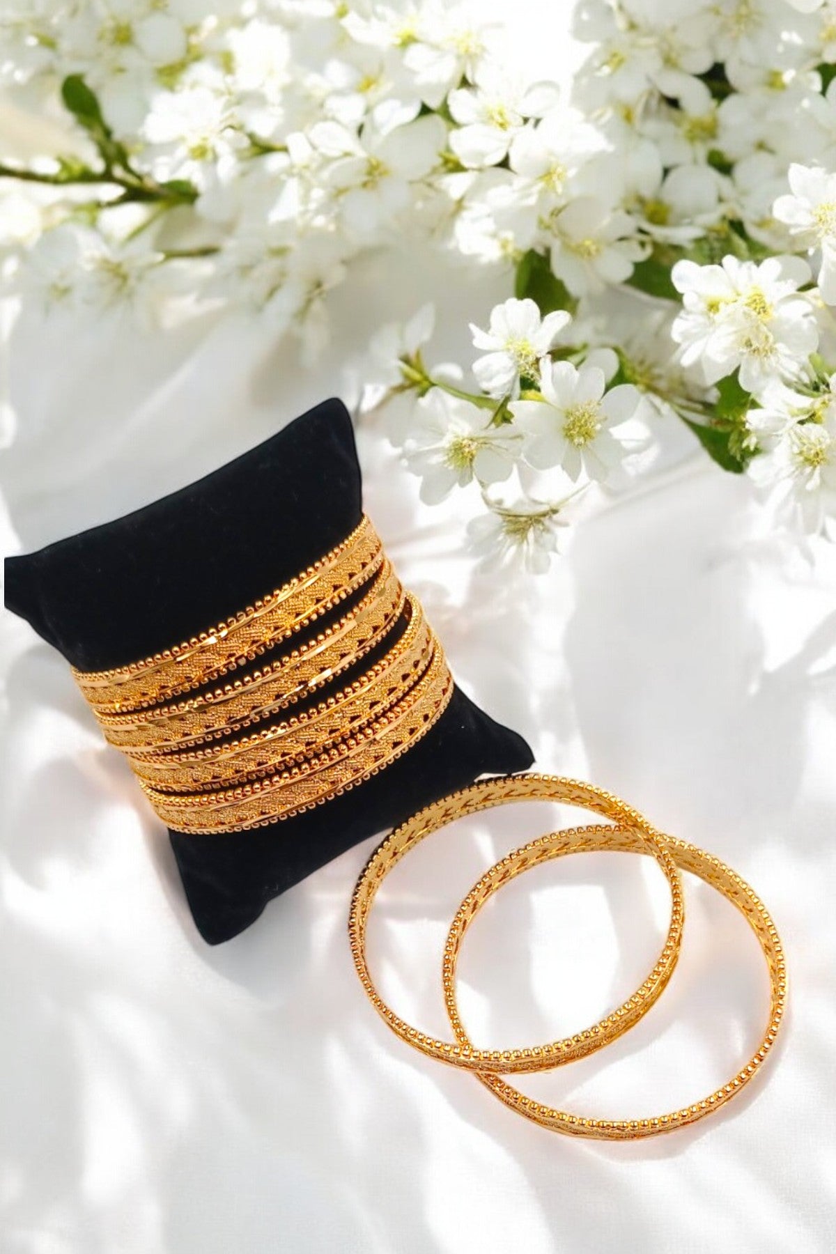 Golden Abish Bangles Set for women