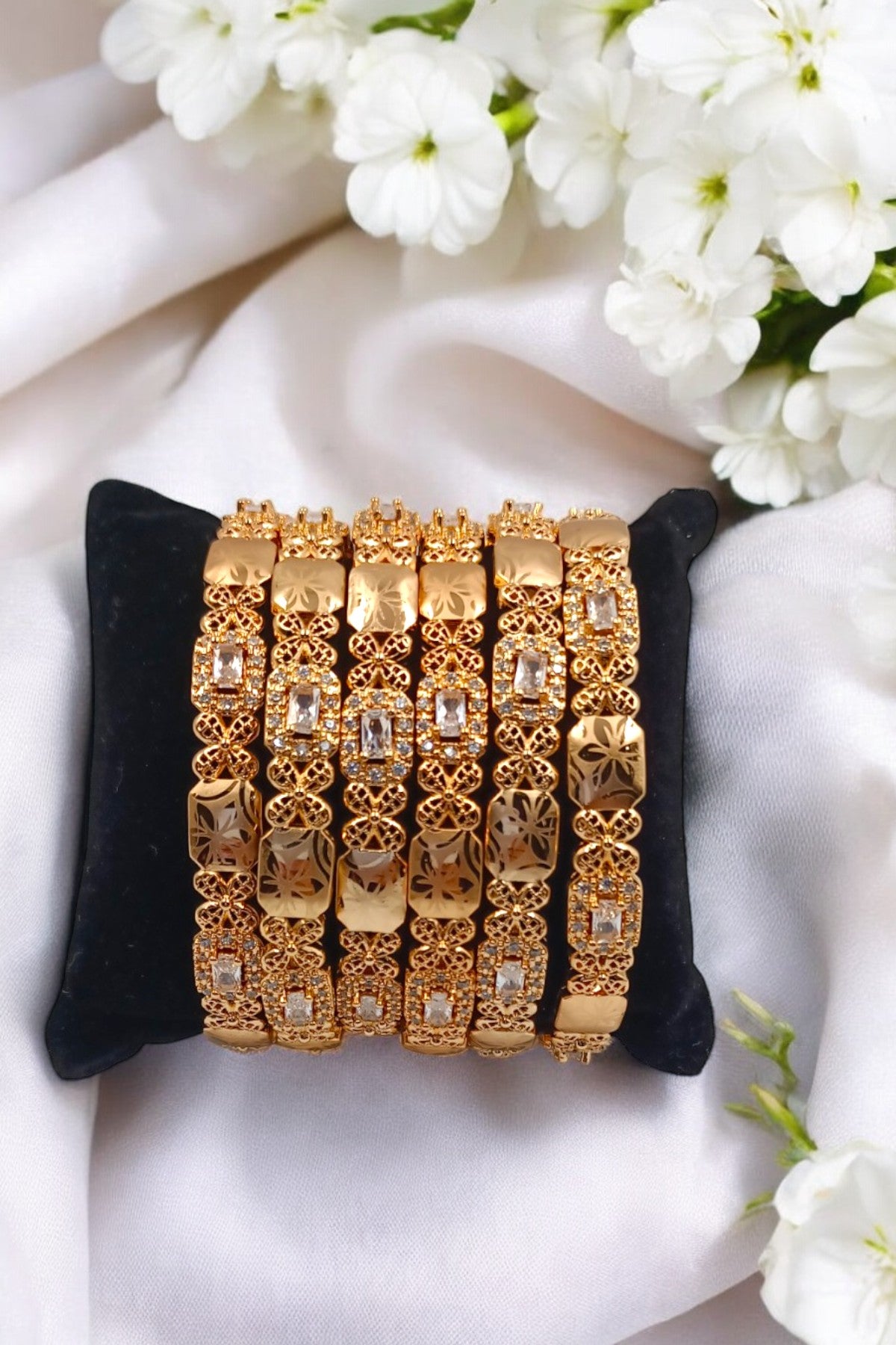 Golden Zayna Zirconia Bangles