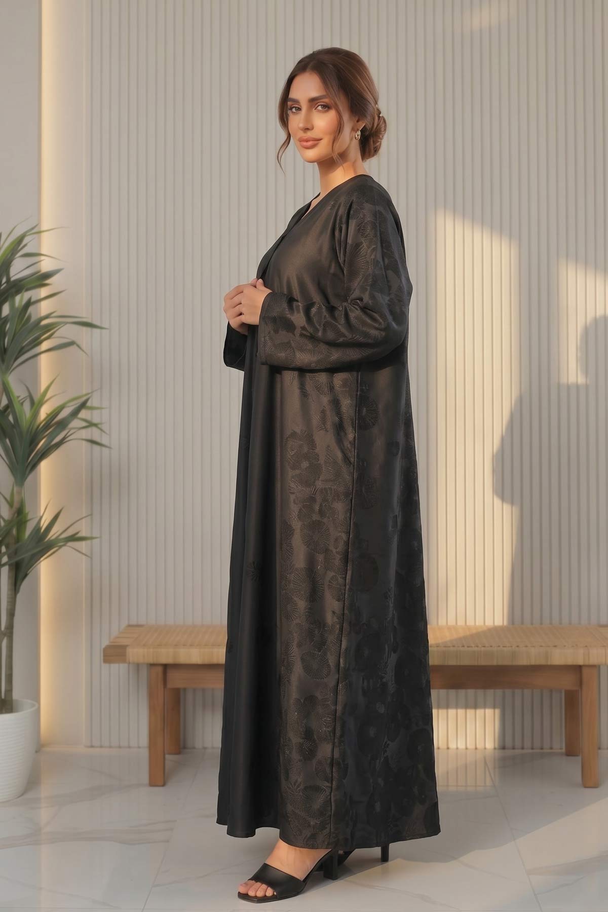 Midnight Garden Open Abaya