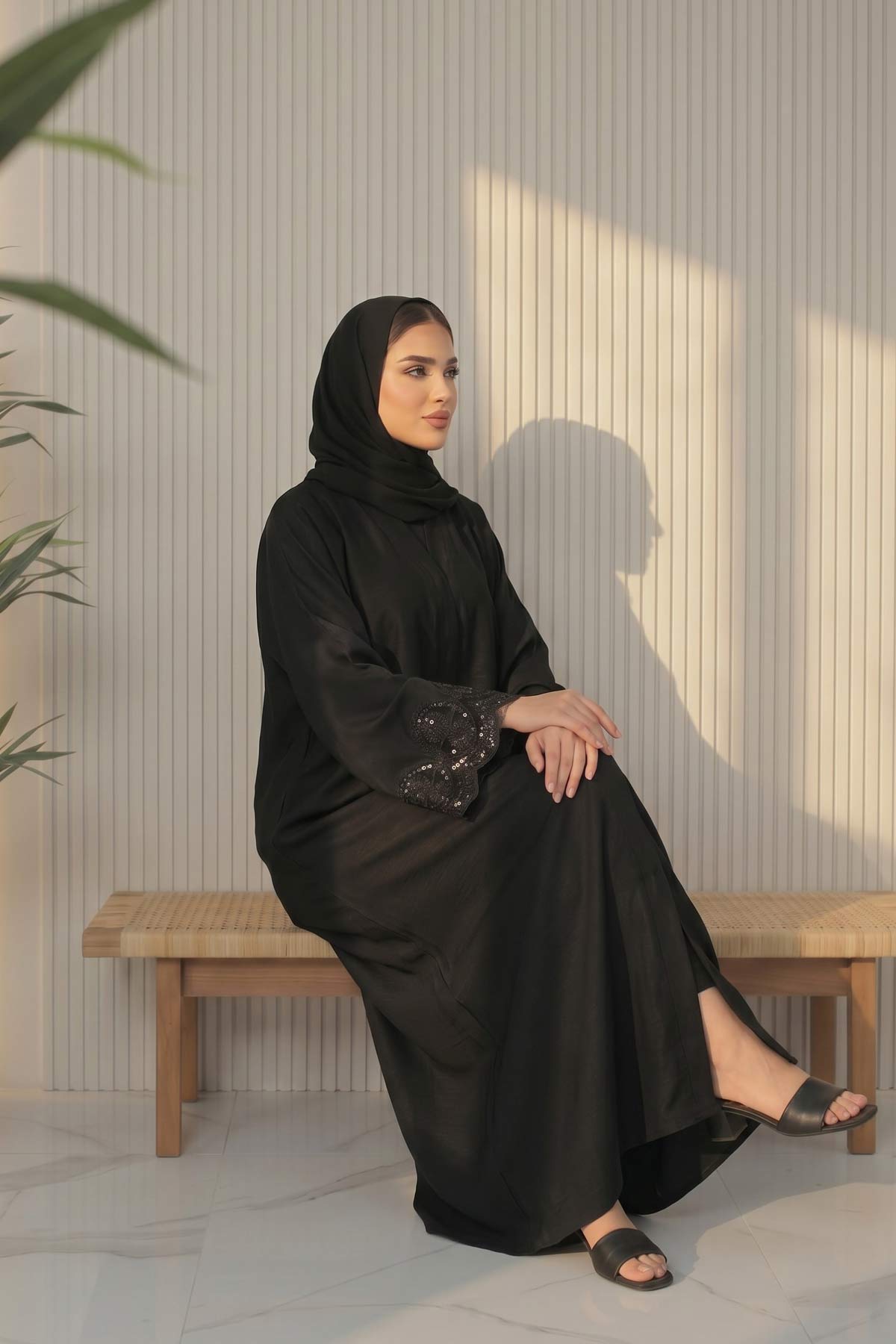 Midnight Garden Open Abaya