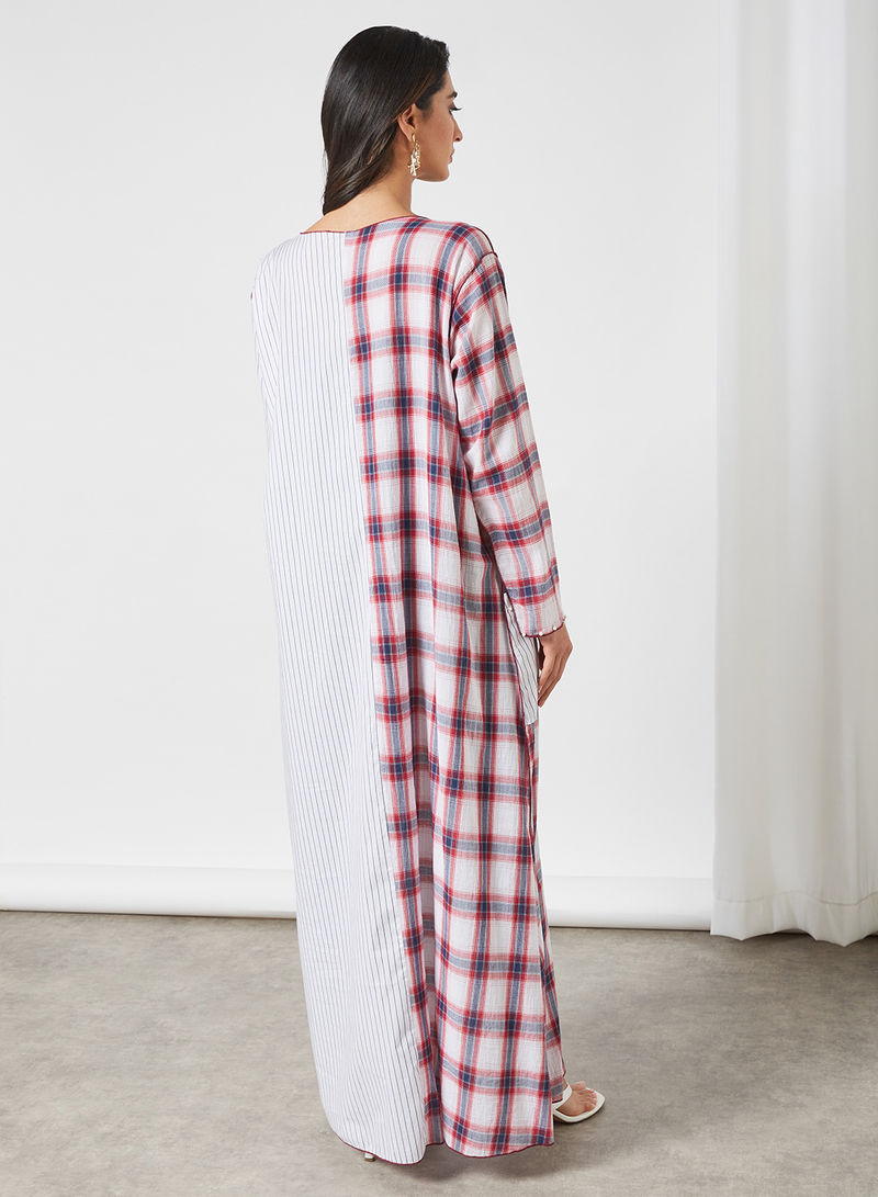 White plaid dress
