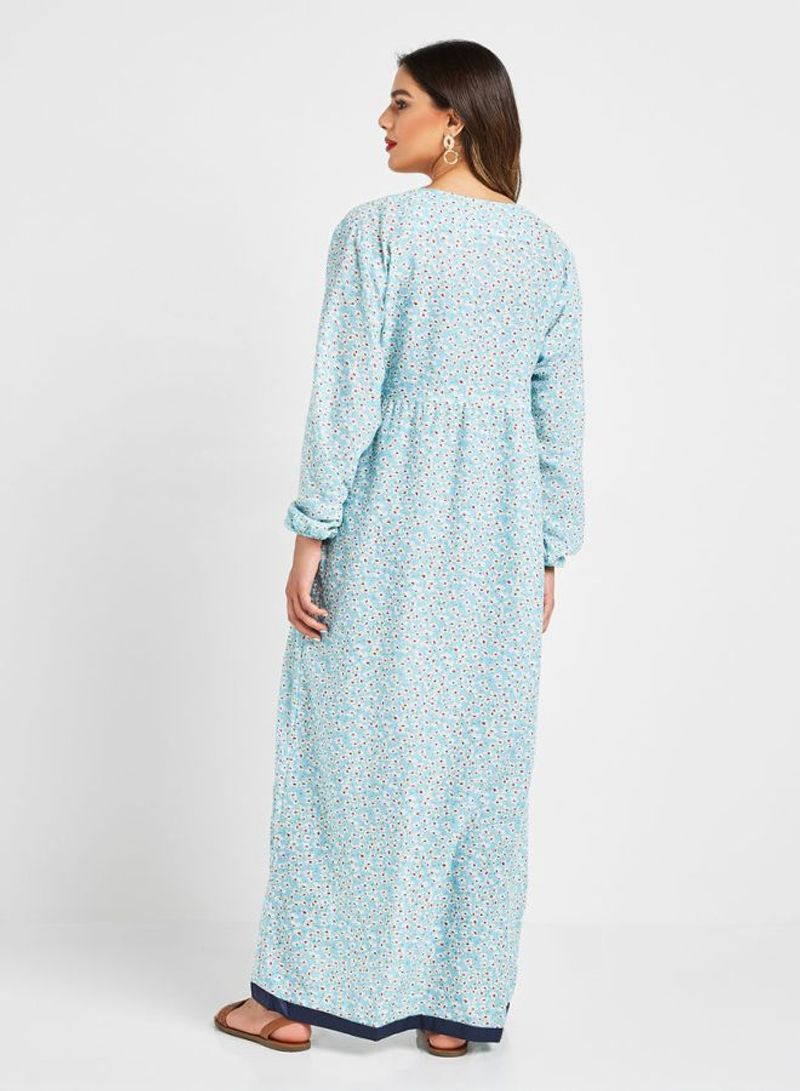 Formal linen Jalabiya dress
