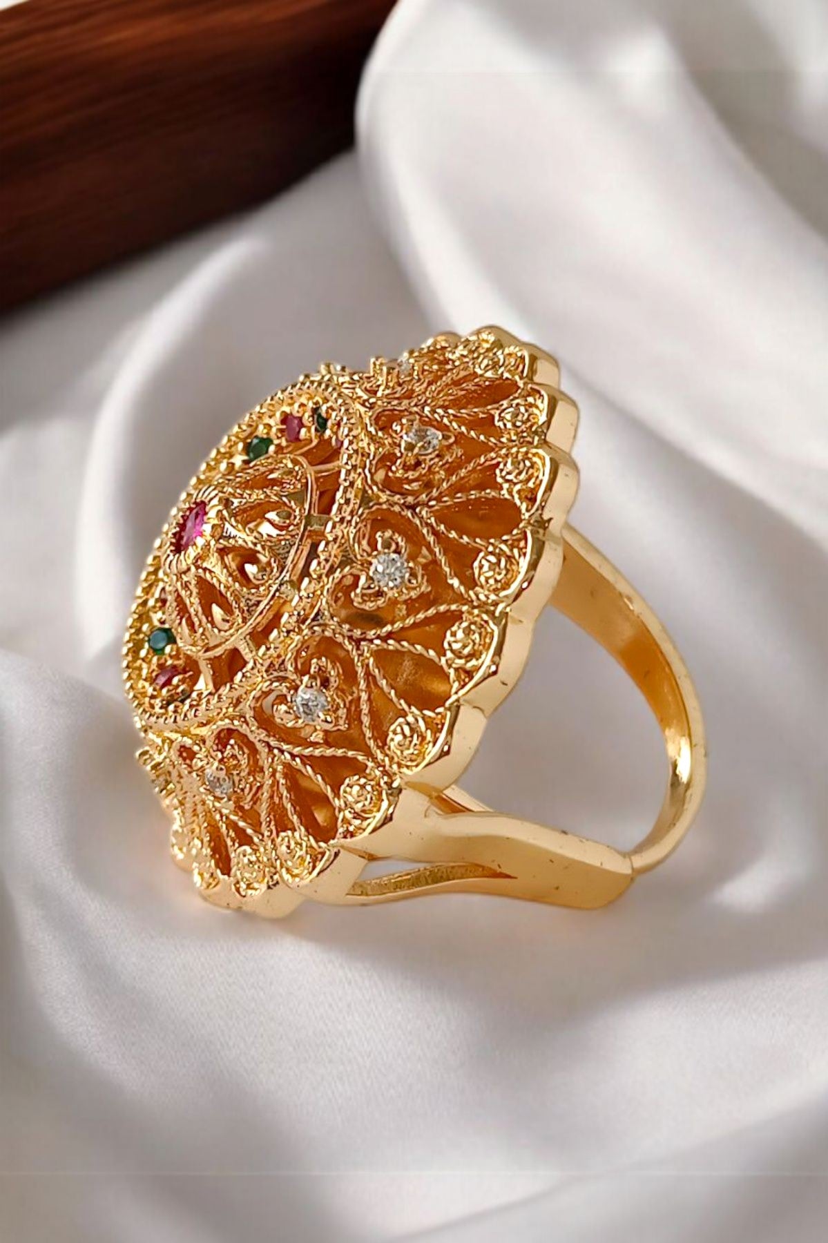 Halima Multicolor Adjustable Ring