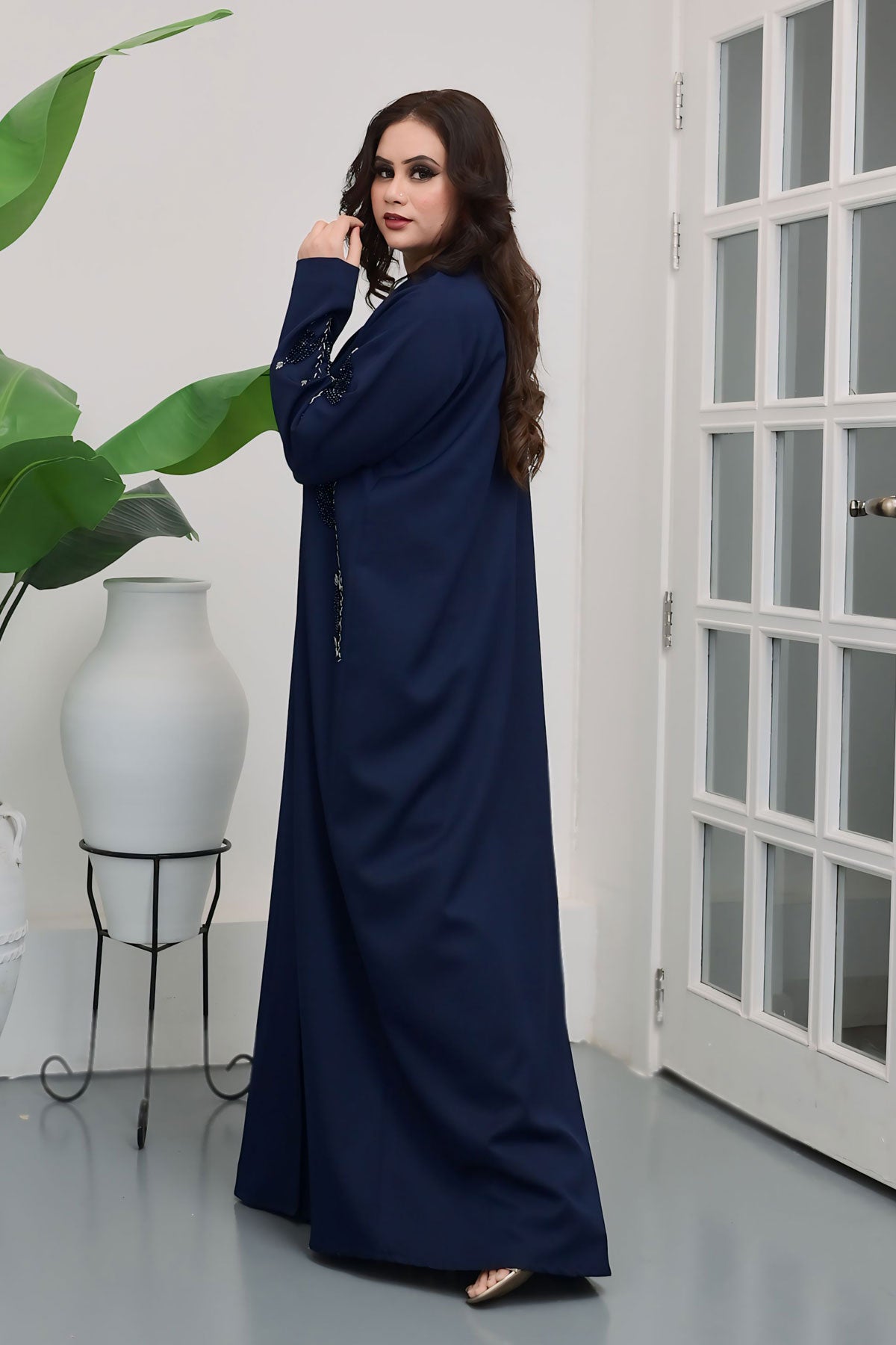 Women's Navy Blue Coat style Abaya