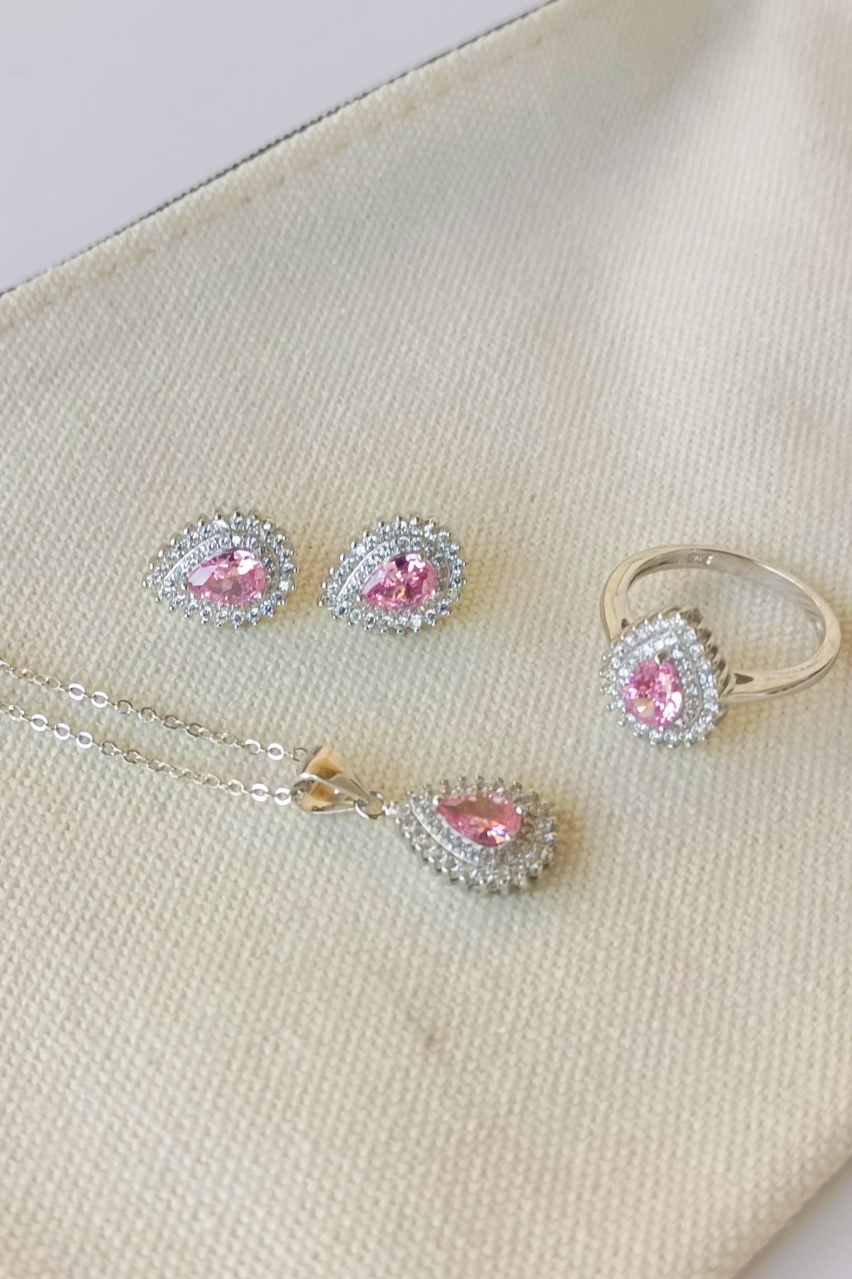 Pink in 925 Sterling Silver set
