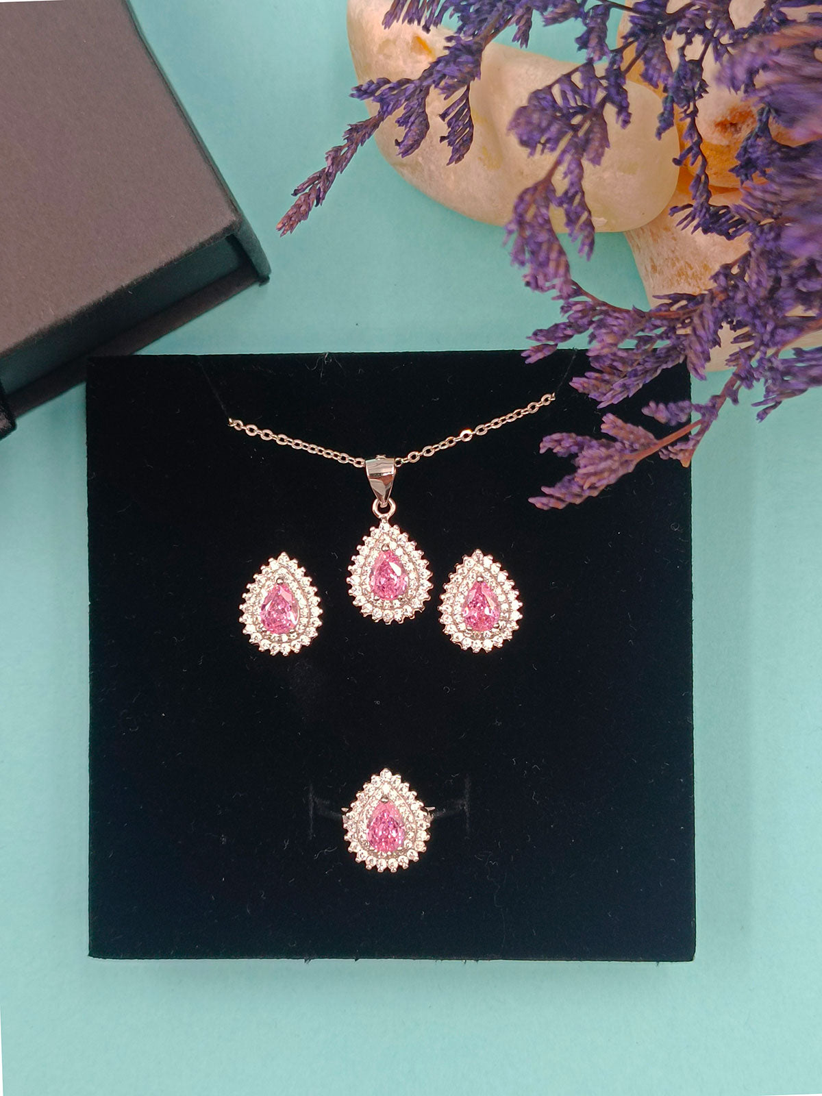 Pink in 925 Sterling Silver set