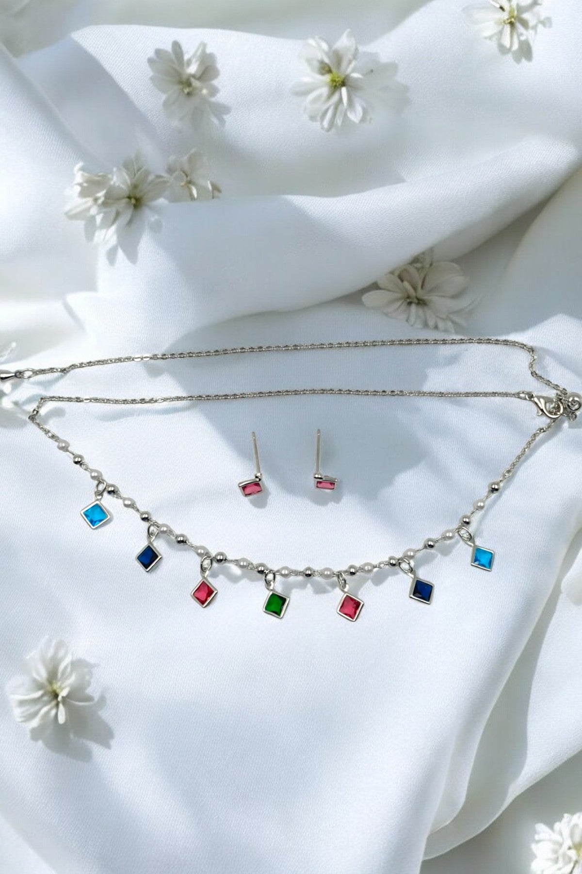 Silver Aleena Necklace Set