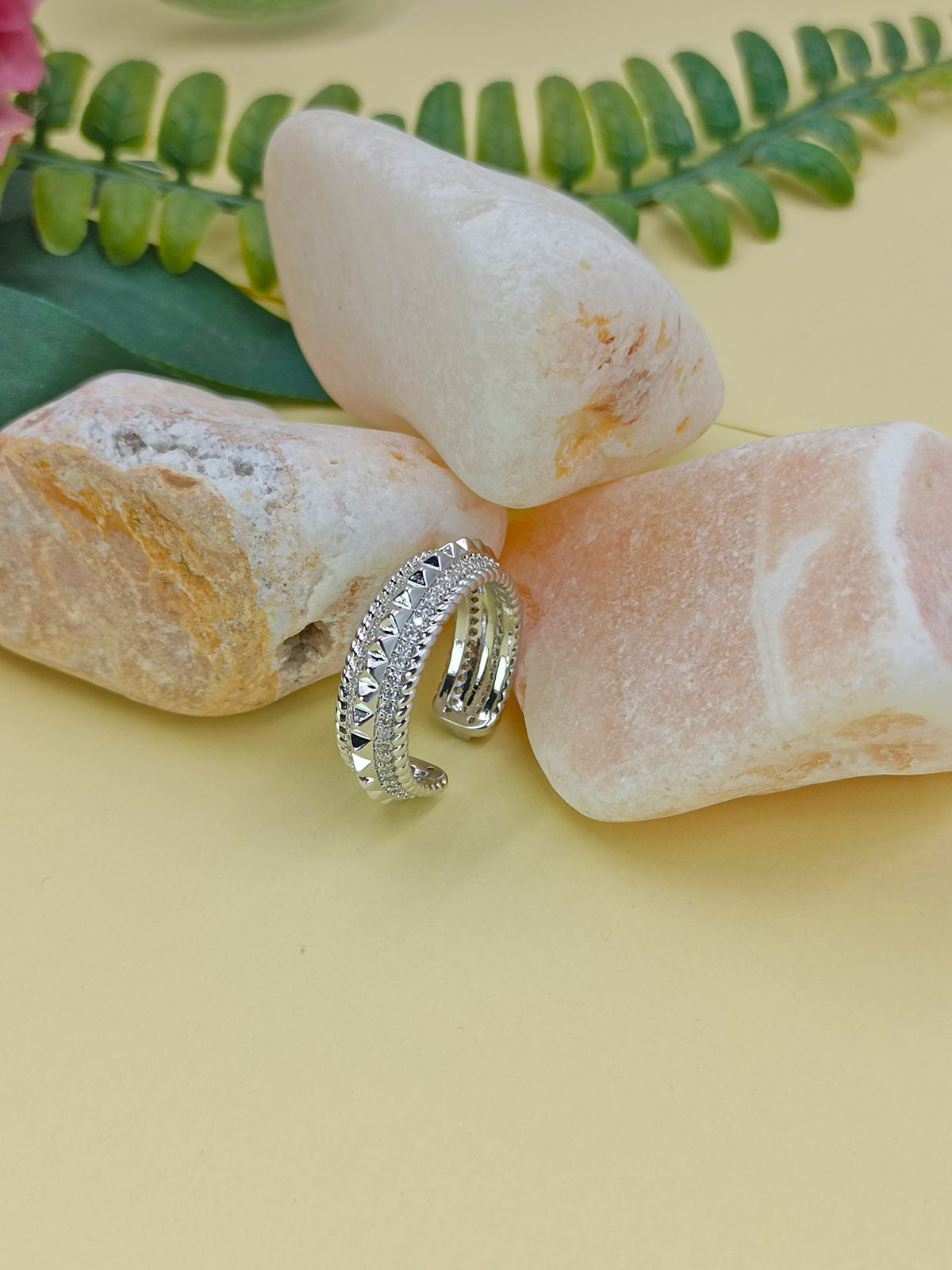 Beautiful Silver Safa Adjustable Ring