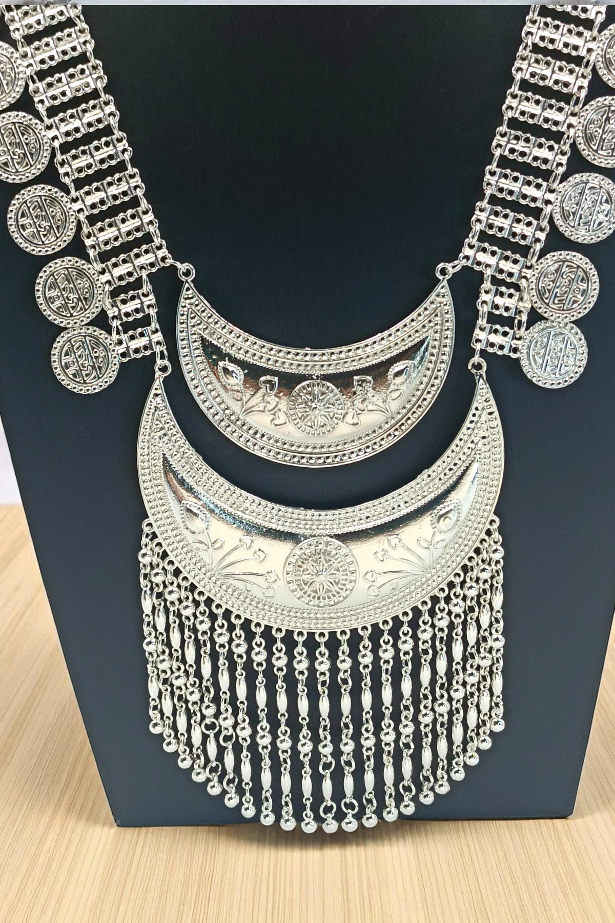Dana Silver Long Necklace set