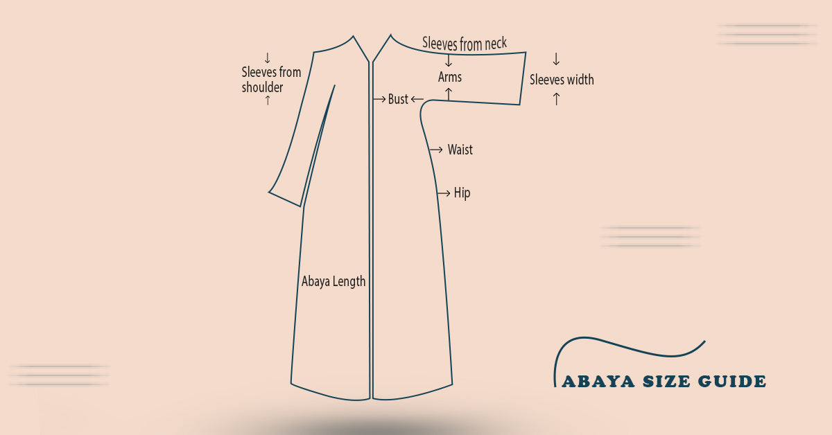 Abaya size guide What size abaya do i need Noor Zara