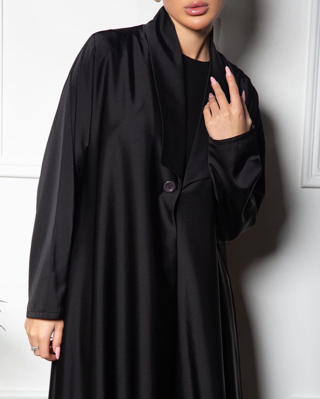 Modern Black Blazer-Style Abaya