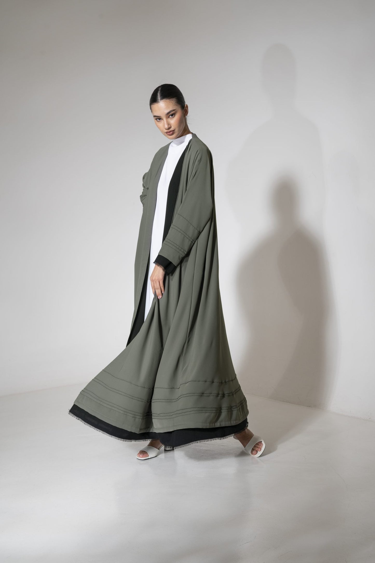 MT1025-Olive Green Abaya