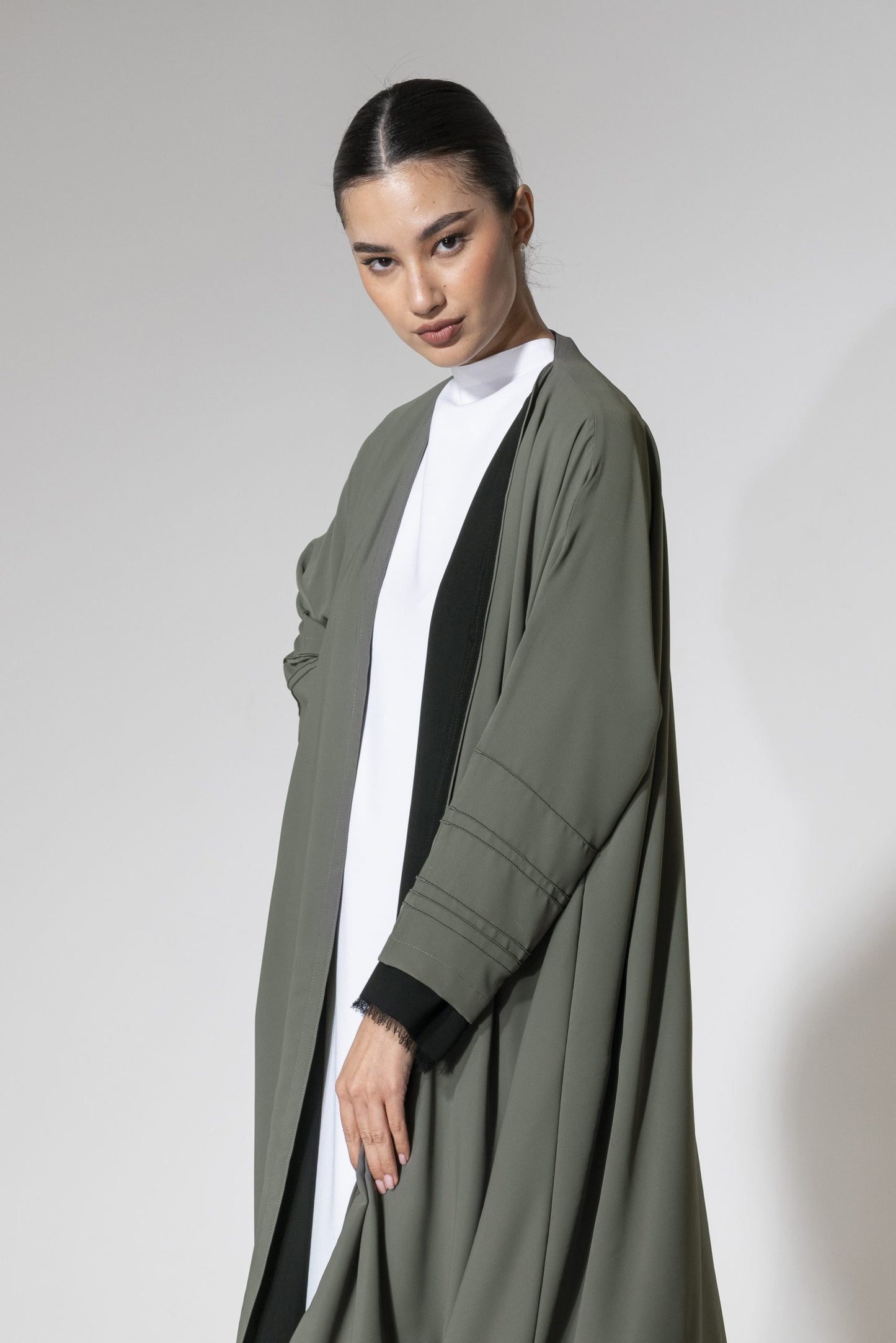 MT1025-Olive Green Abaya