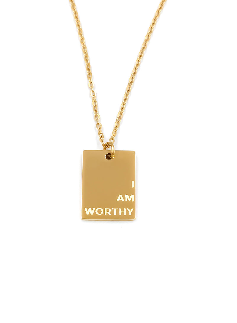 I am worthy necklace chain