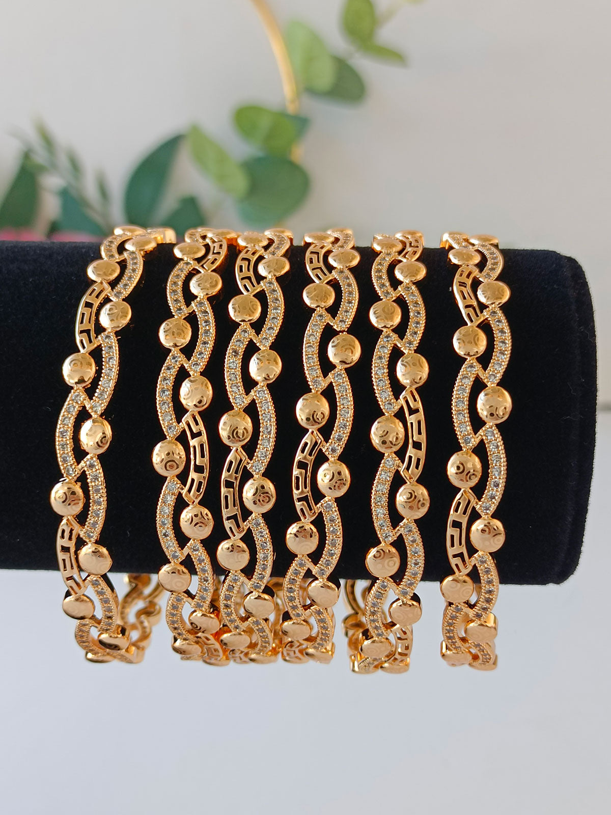 AA5009-Zircon studded Bangles