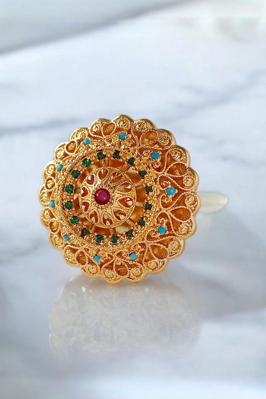 Atiya Multicolor Adjustable Ring