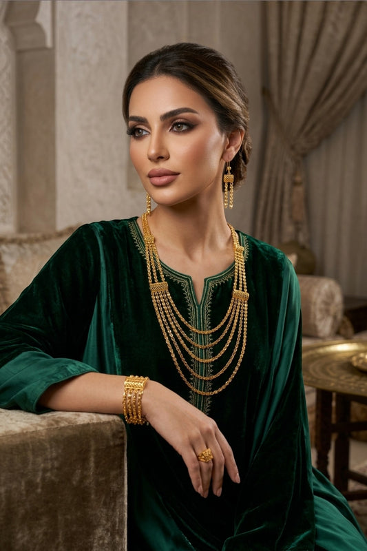 Rahma Golden Necklace Set