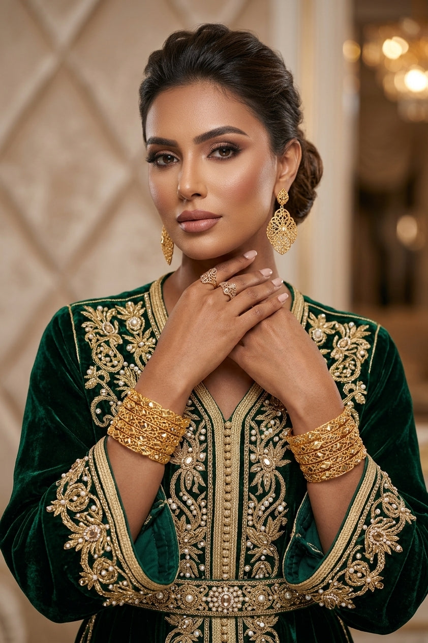 Samira Golden Bangles Set
