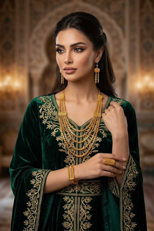 Rahma Golden Necklace Set