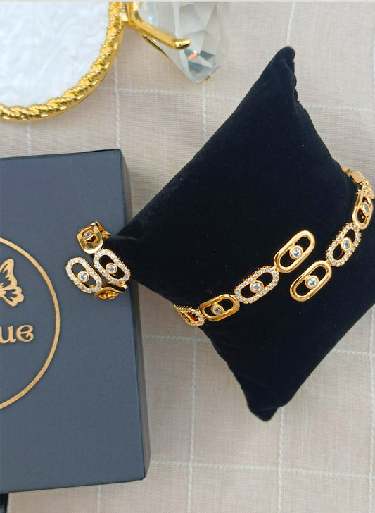 Gold cuff bracelet