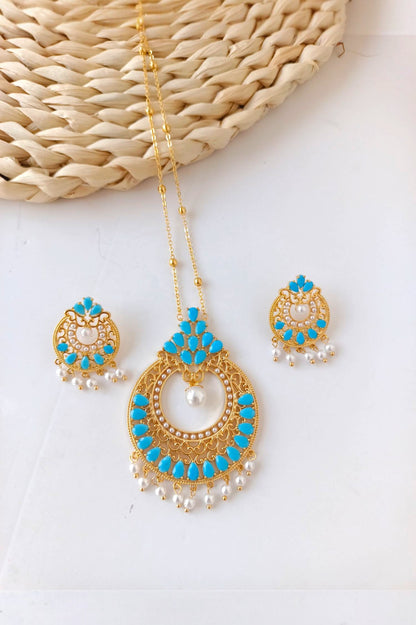 Meena Pendant Set in Turquoise