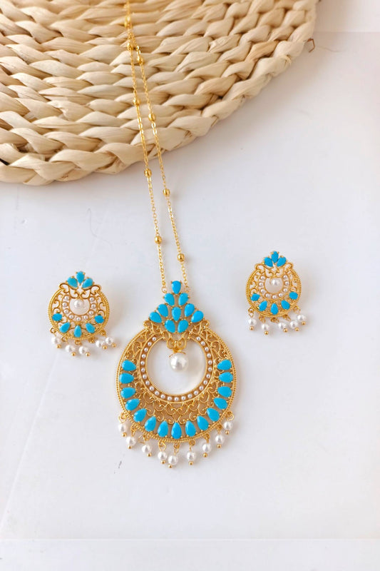 Meena Pendant Set in Turquoise