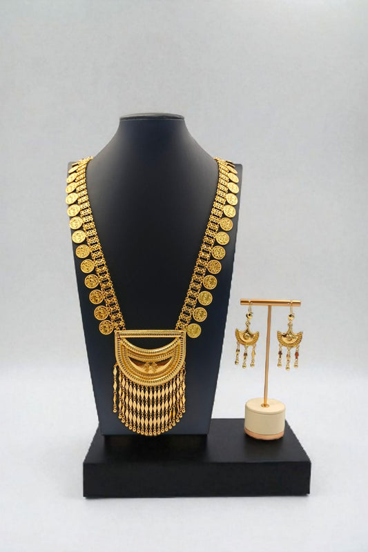 Abeer Golden Long Necklace set