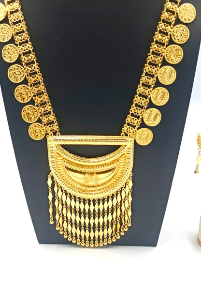 Abeer Golden Long Necklace set
