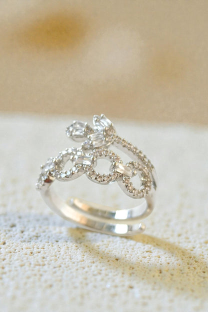 Amanda Silver zirconia resizable ring