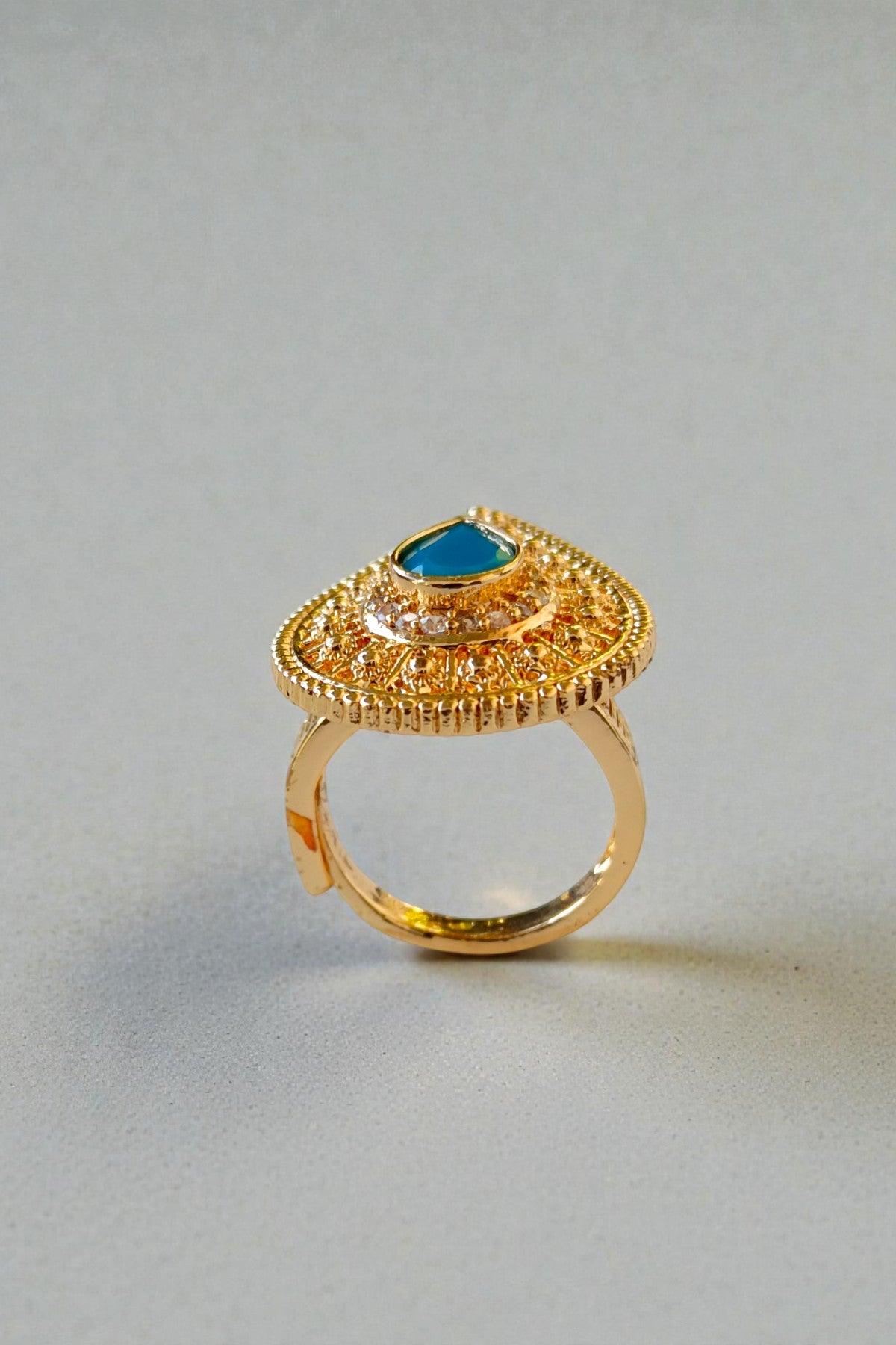 Teardrop Turquoise Stone Statement Ring