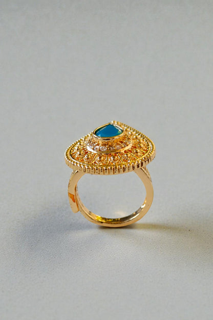 Teardrop Turquoise Stone Statement Ring